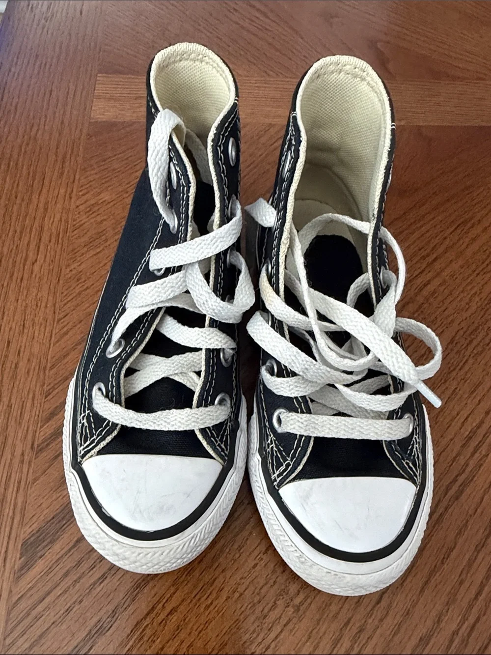 Converse Kids Black and White High-Top Canvas Sneakers